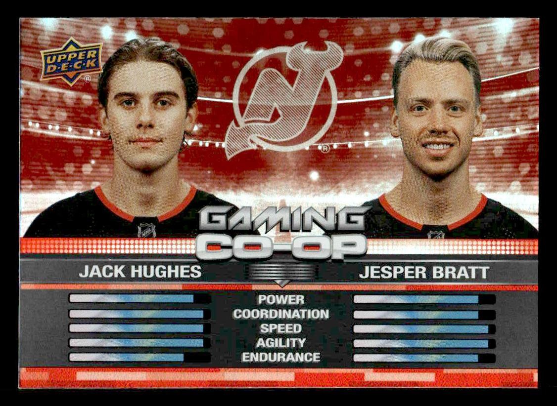 2024-25 Upper Deck #CGO-19 Jack Hughes / Jesper Bratt Gaming Co-Op