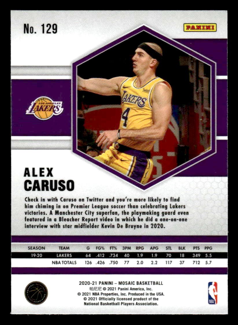2020-21 Panini Mosaic #129 Alex Caruso