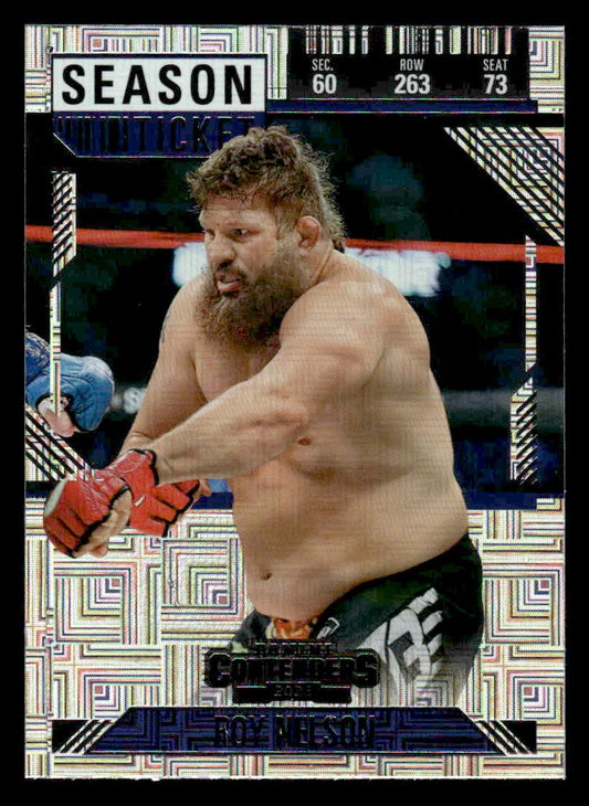 2025 Panini Contenders PFL #83 Roy Nelson Season Ticket Silver