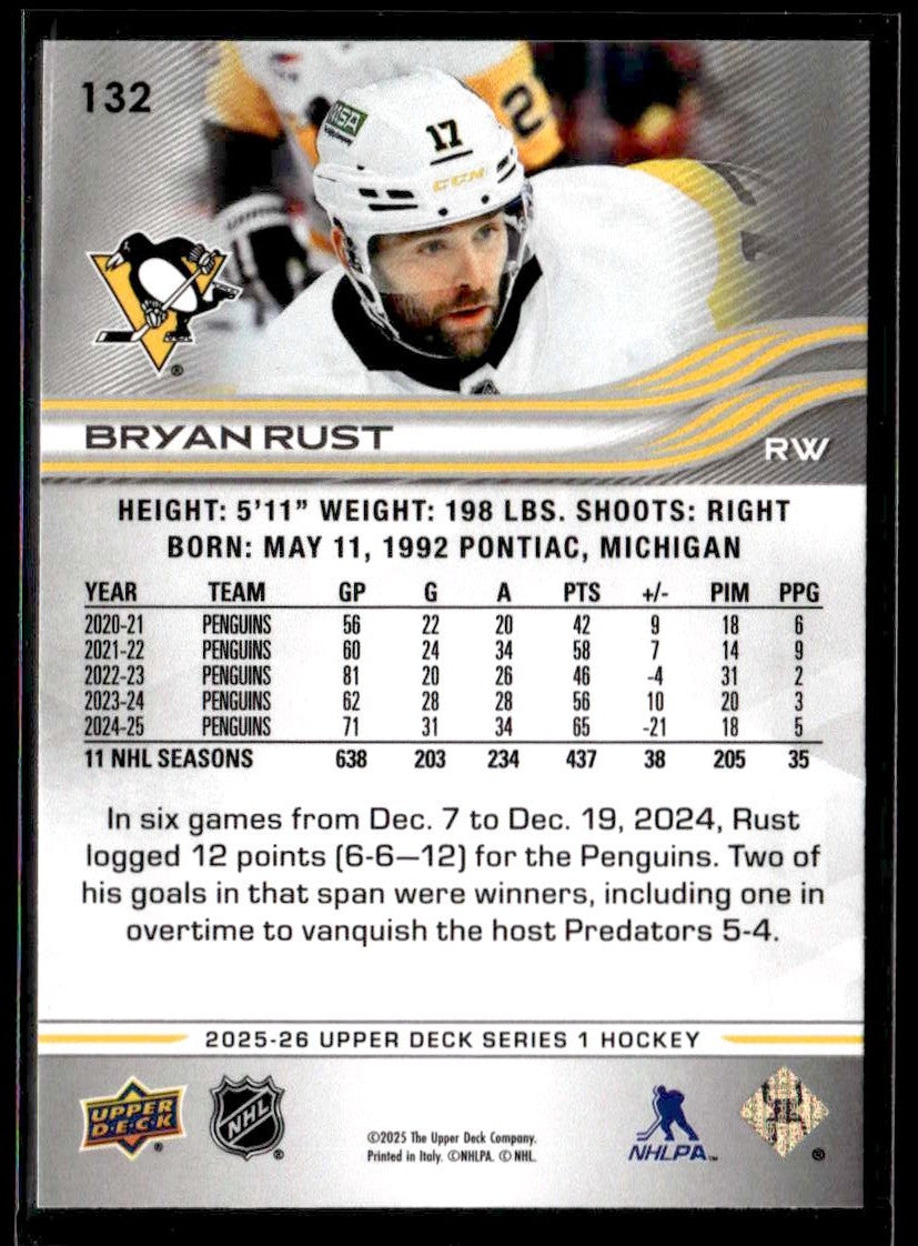 2025-26 Upper Deck #132 Bryan Rust