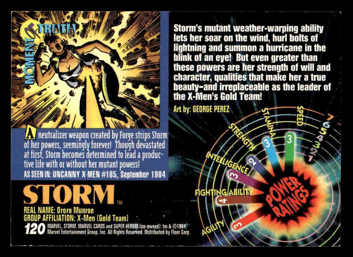 1994 Fleer Marvel Universe #120 Storm