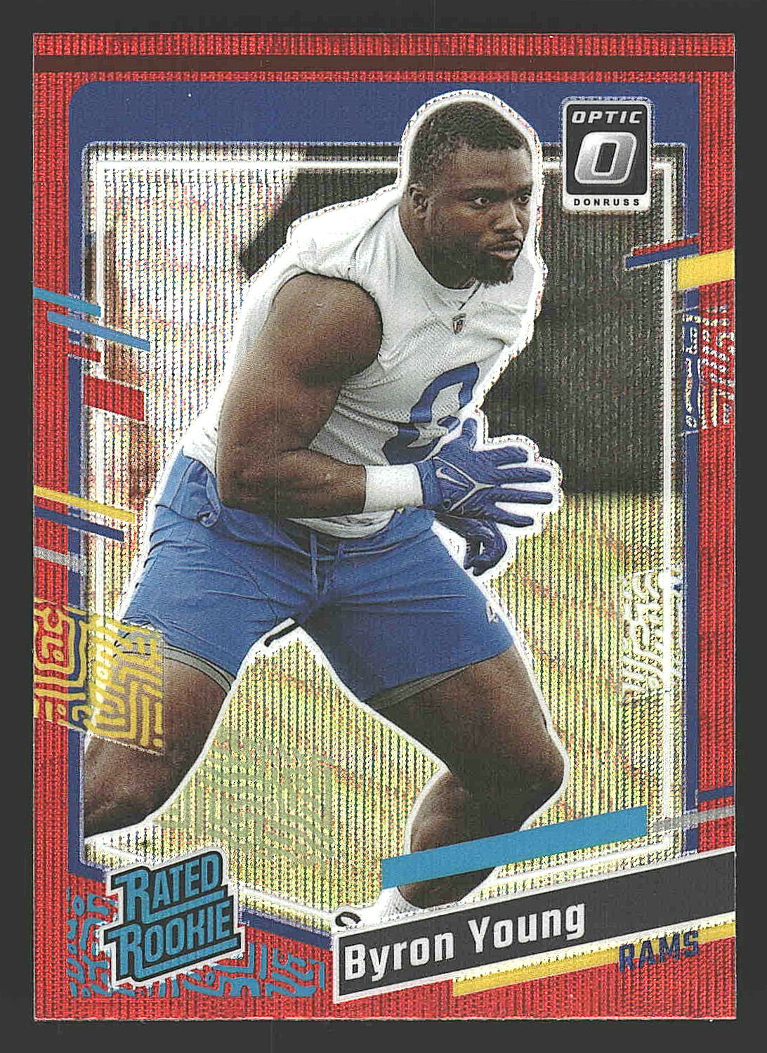 2023 Donruss #355 Byron Young Optic Rated Rookie Preview Red Wave Prizm