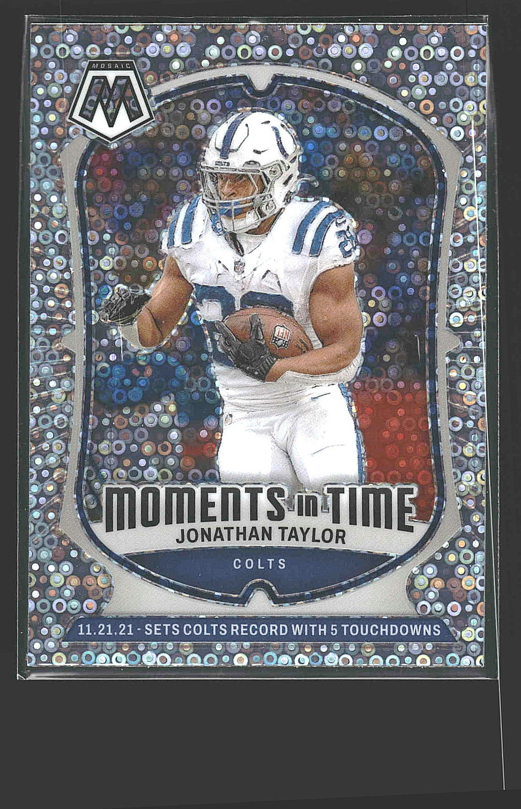 2024 Panini Mosaic #7 Jonathan Taylor Moments in Time No Huddle Silver