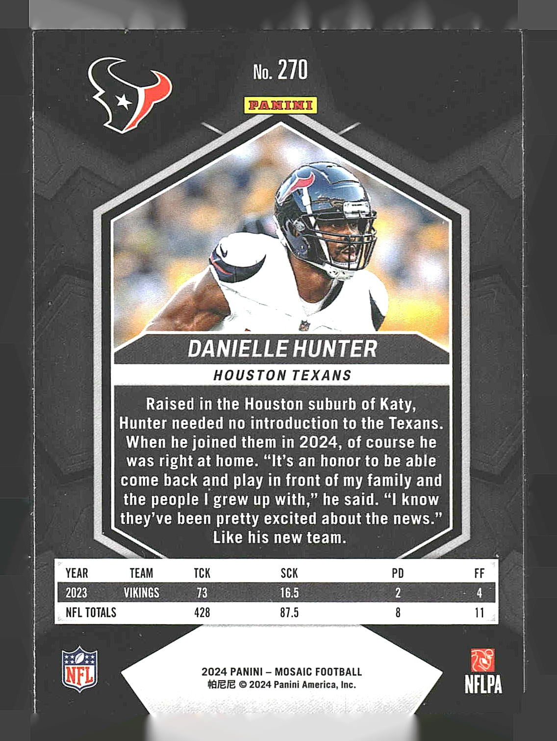 2024 Panini Mosaic #270 Danielle Hunter