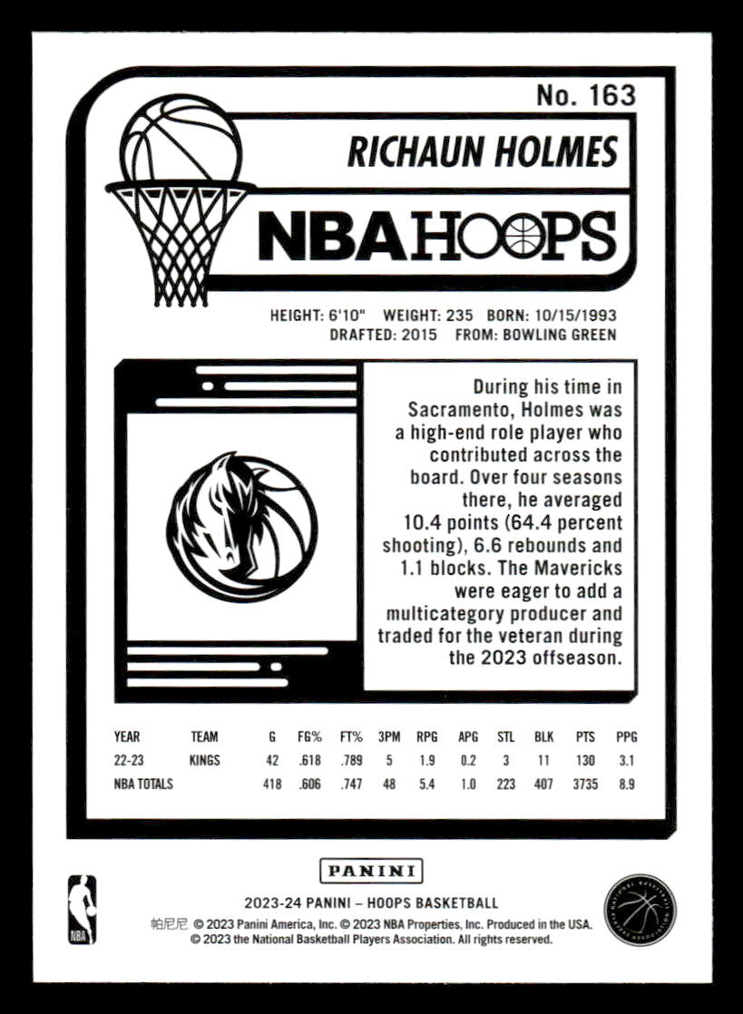 2023-24 Hoops #163 Richaun Holmes