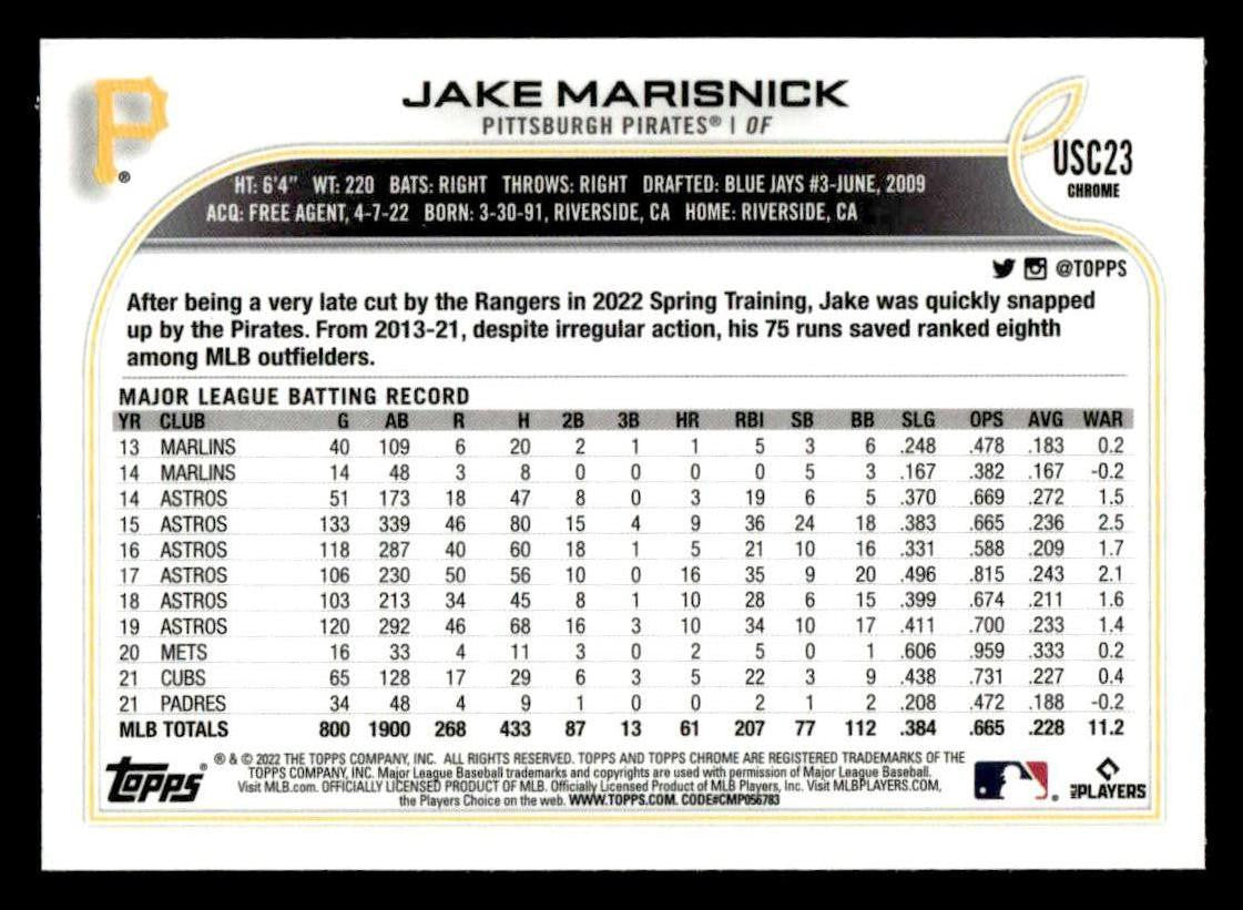2022 Topps Chrome Update #USC23 Jake Marisnick