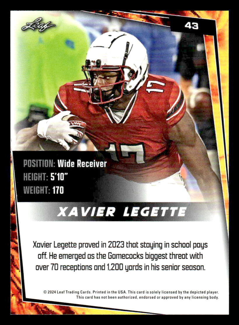 2024 Leaf #43 Xavier Legette