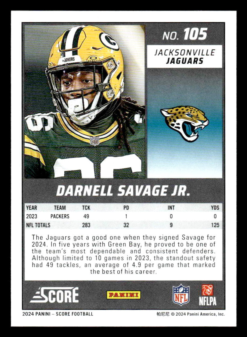 2024 Score #105 Darnell Savage Jr.
