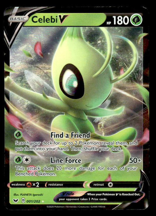 SWSH01: Sword & Shield Base Set #001/202 Celebi V Ultra Rare