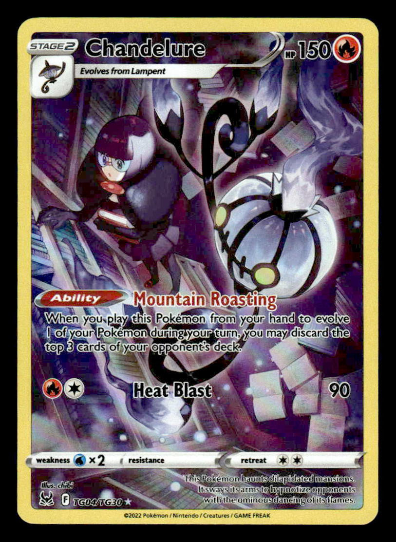 SWSH11: Lost Origin Trainer Gallery #TG04/TG30 Chandelure Ultra Rare