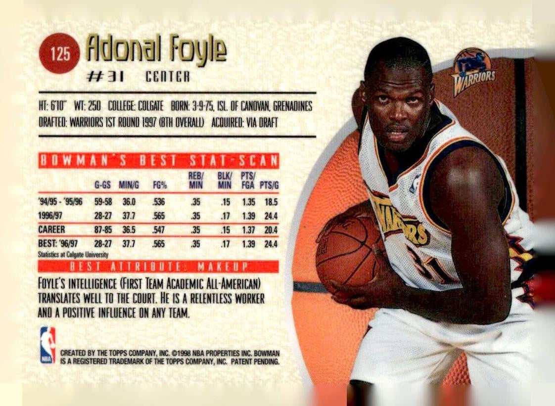 1997-98 Bowman's Best #125 Adonal Foyle