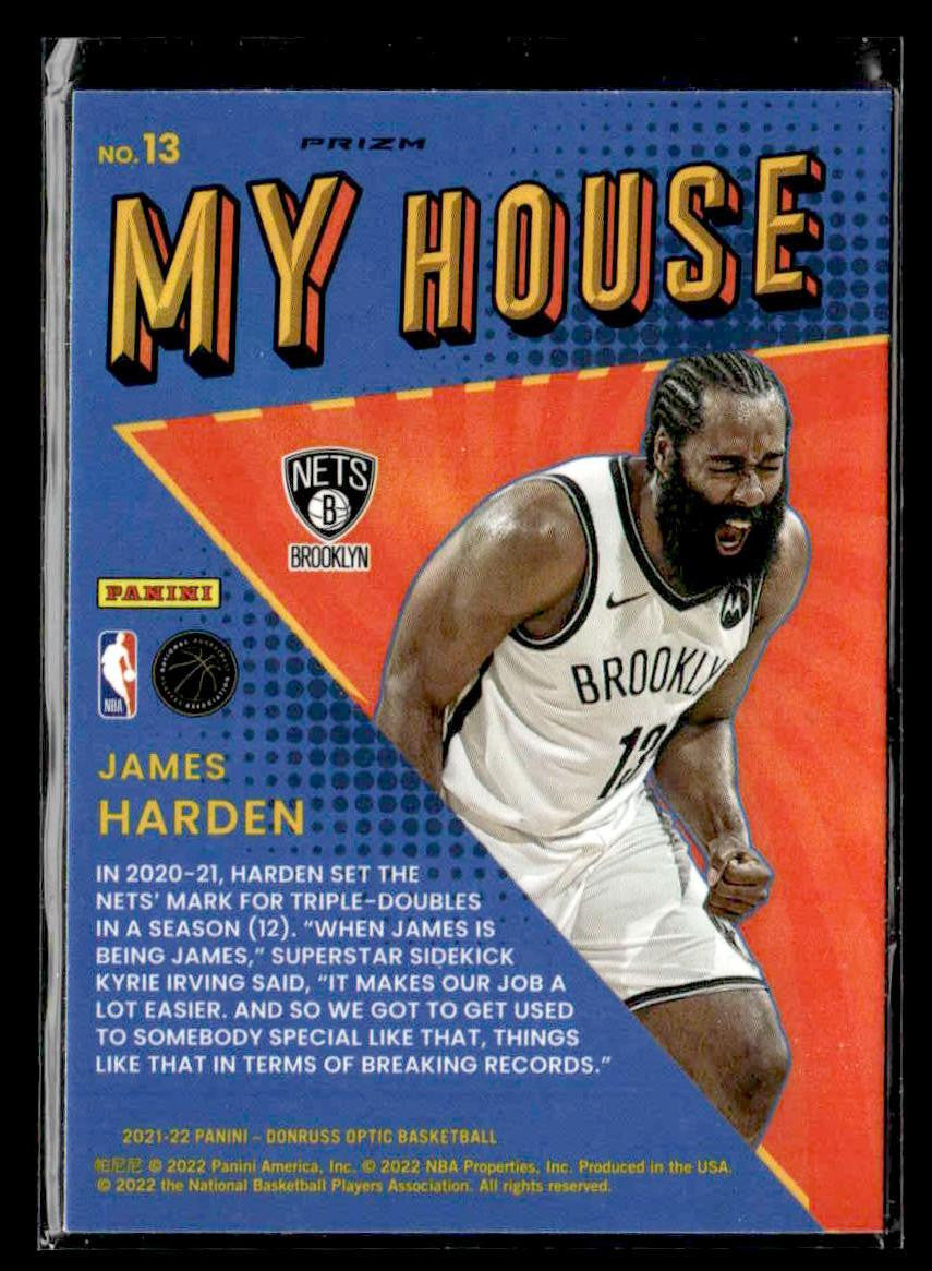 2021-22 Donruss Optic #13 James Harden My House Purple