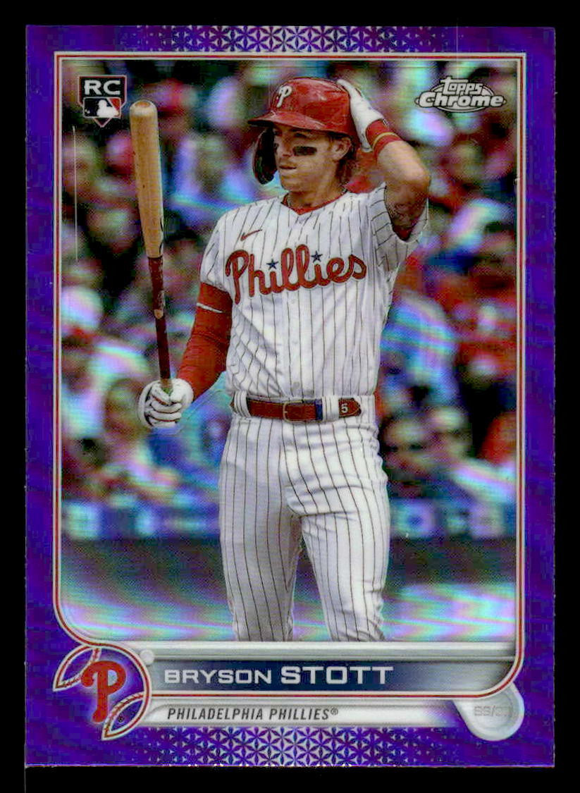2022 Topps Chrome Update #USC154 Bryson Stott Purple Refractor