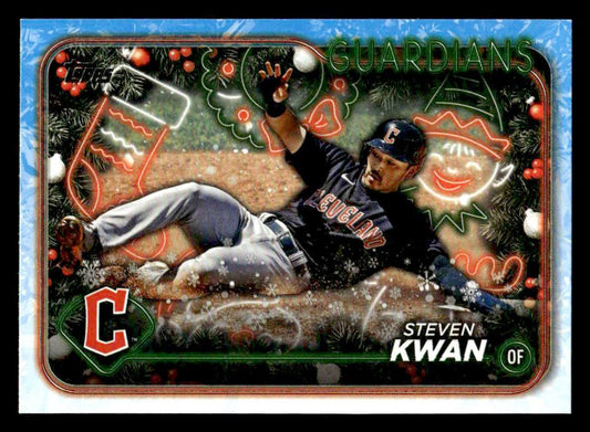 2024 Topps Holiday #H159 Steven Kwan Holiday Tree