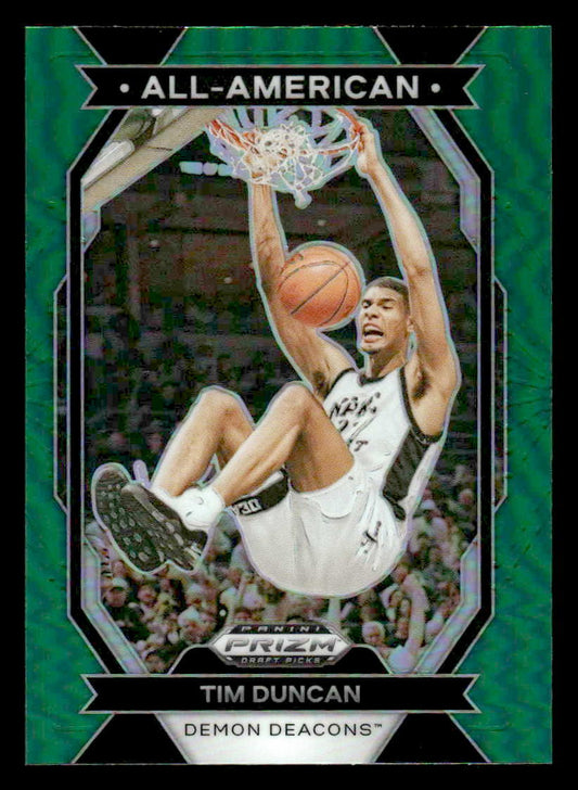 2024 Panini Prizm Draft Picks #25 Tim Duncan All-American Prizms Green