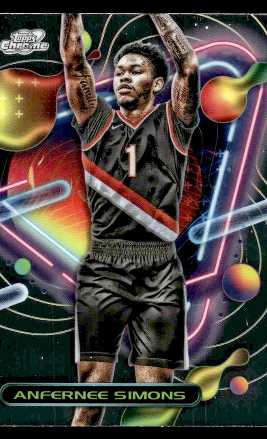 2023-24 Topps Chrome Cosmic #104 Anfernee Simons
