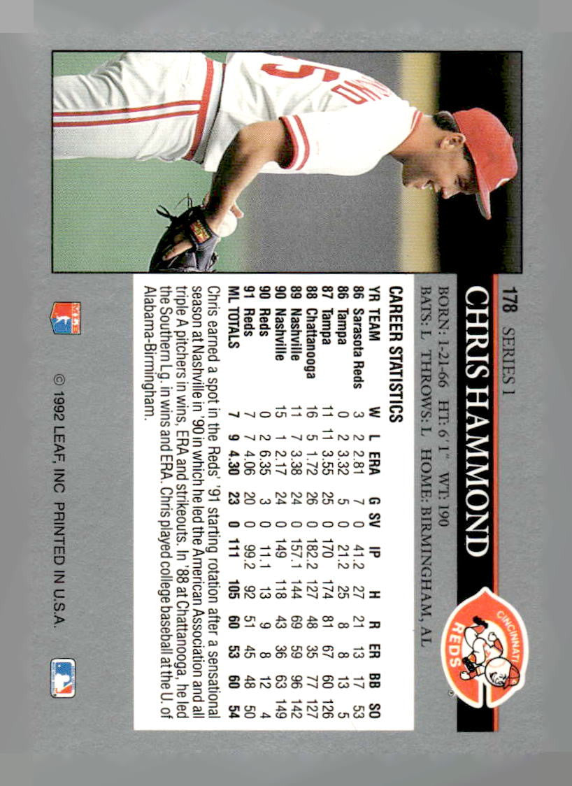 1992 Leaf #178 Chris Hammond