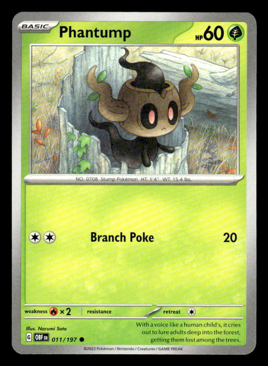 SV03: Obsidian Flames #011/197 Phantump Common
