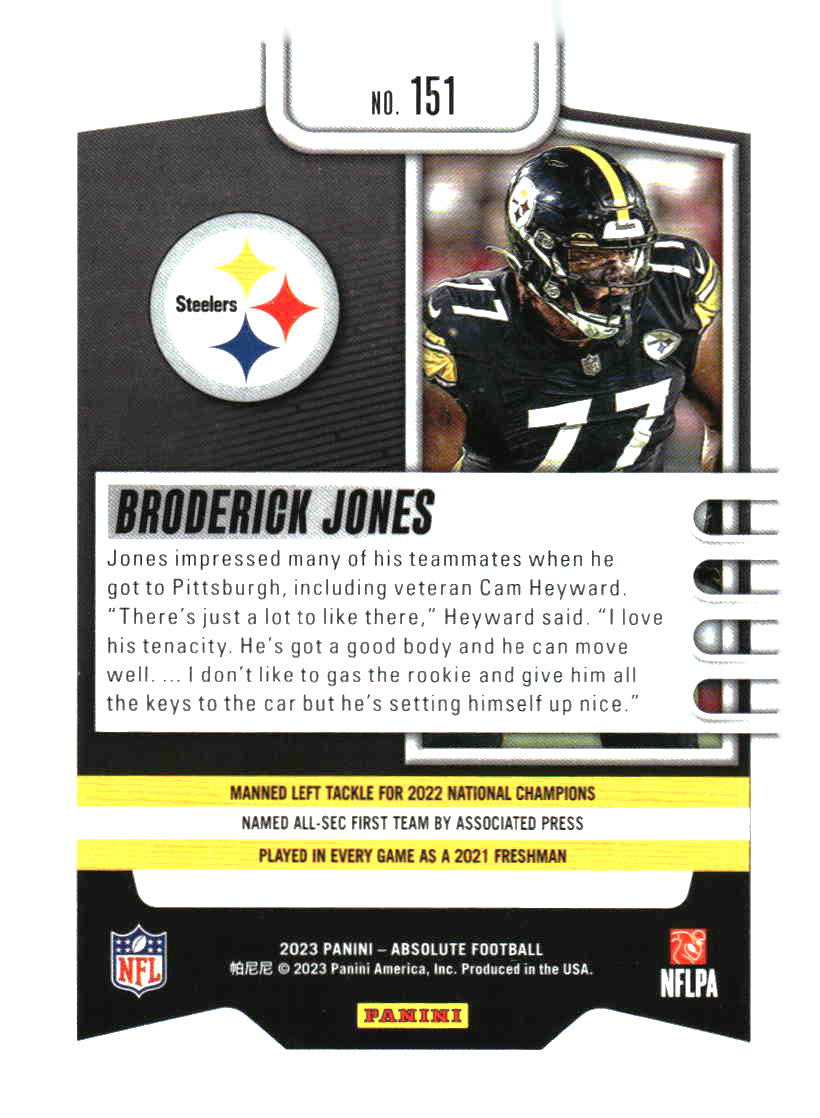 2023 Panini Absolute #151 Broderick Jones Retail
