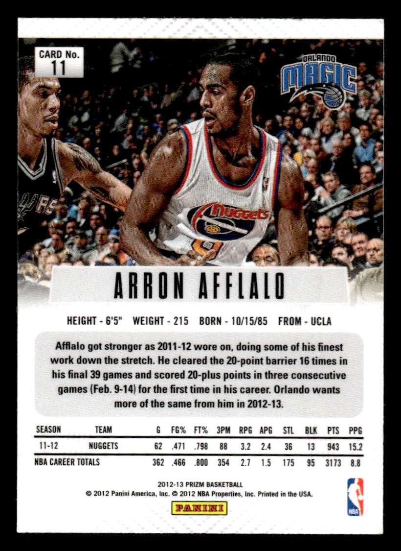2012-13 Panini Prizm #11 Arron Afflalo
