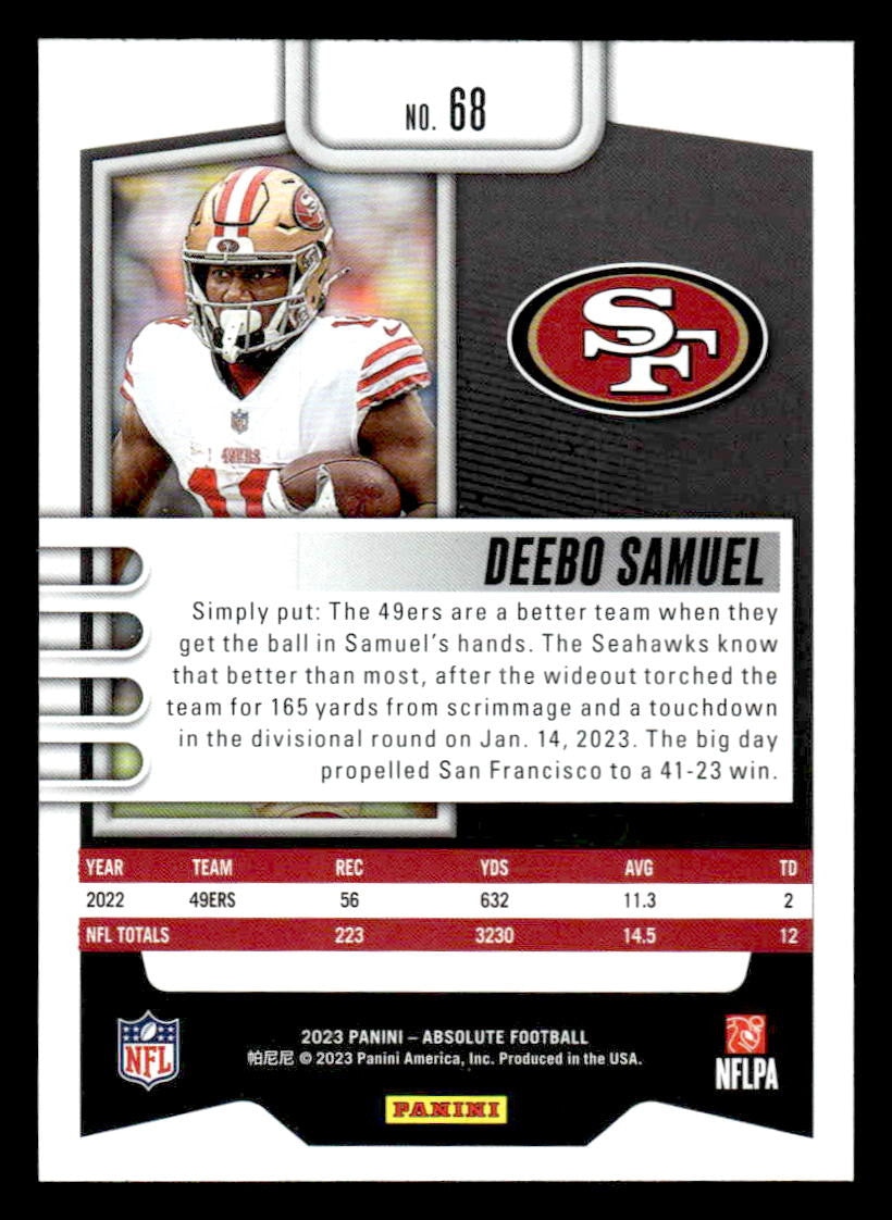 2023 Panini Absolute #68 Deebo Samuel Retail