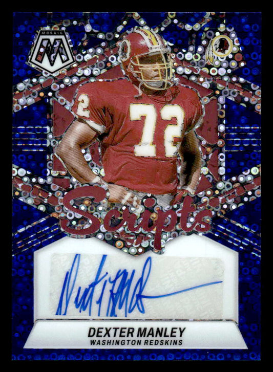 2024 Panini Mosaic #SC-DMY Dexter Manley Scripts No Huddle Blue