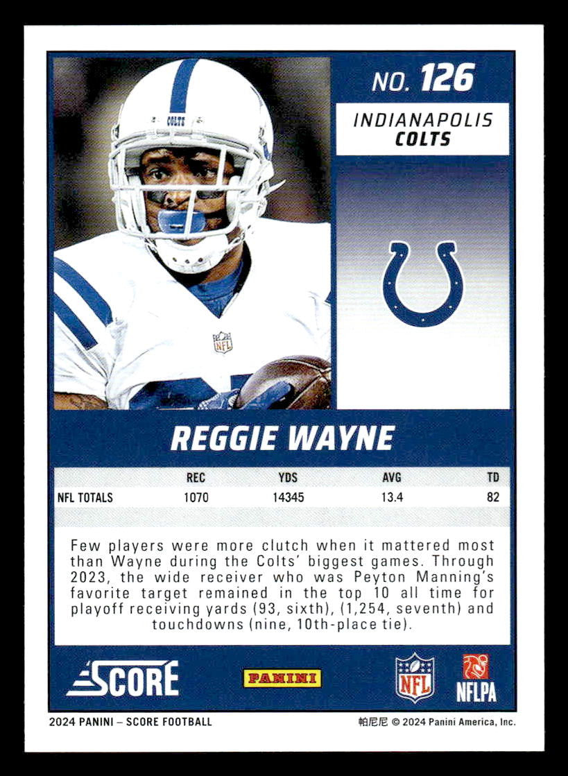 2024 Score #126 Reggie Wayne