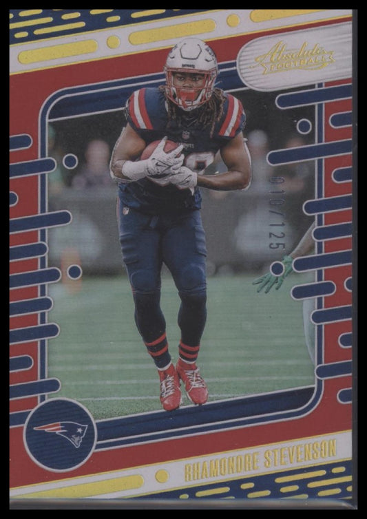 2024 Panini Absolute #73 Rhamondre Stevenson Red Spectrum #/125