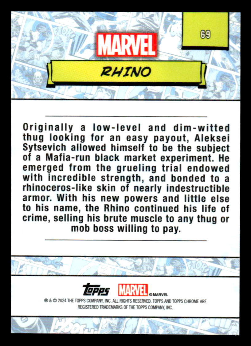 2024 Topps Chrome Marvel #69 Rhino