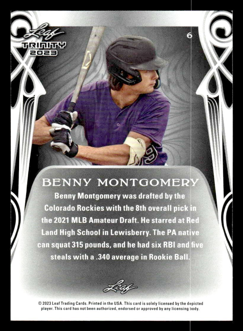 2023 Leaf Trinity #6 Benny Montgomery