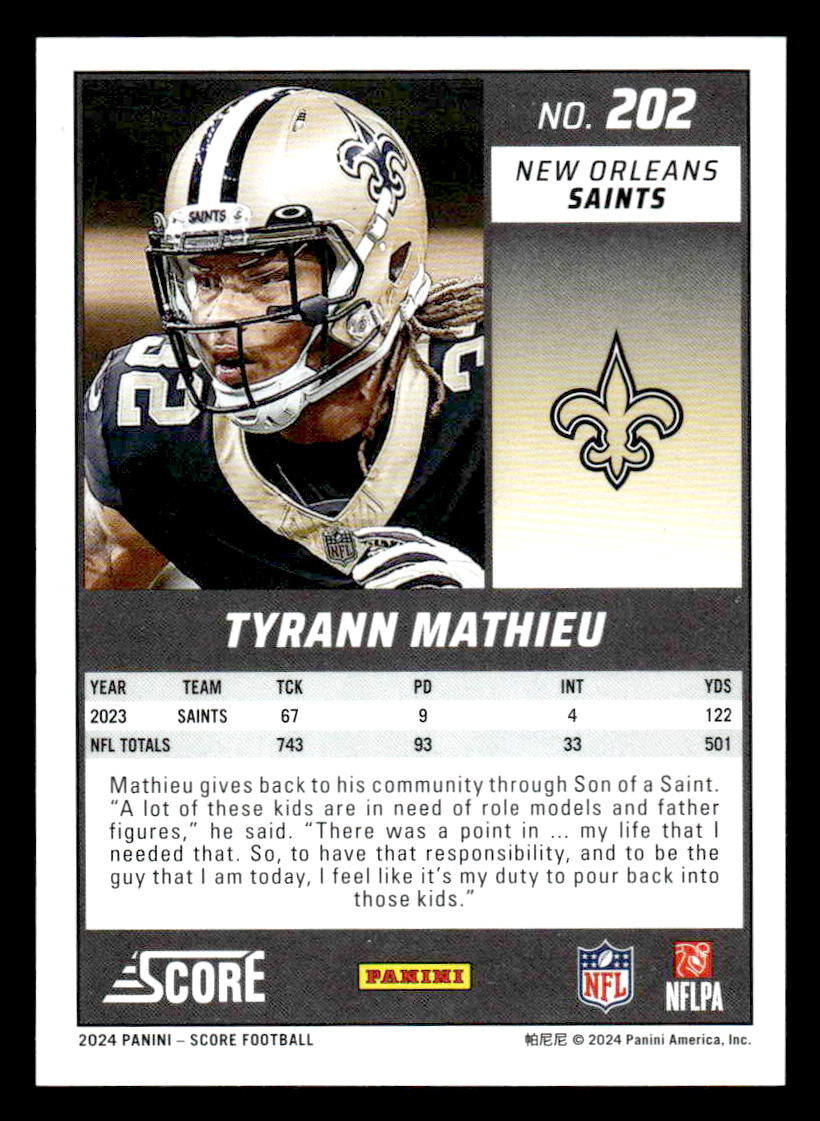 2024 Score #202 Tyrann Mathieu