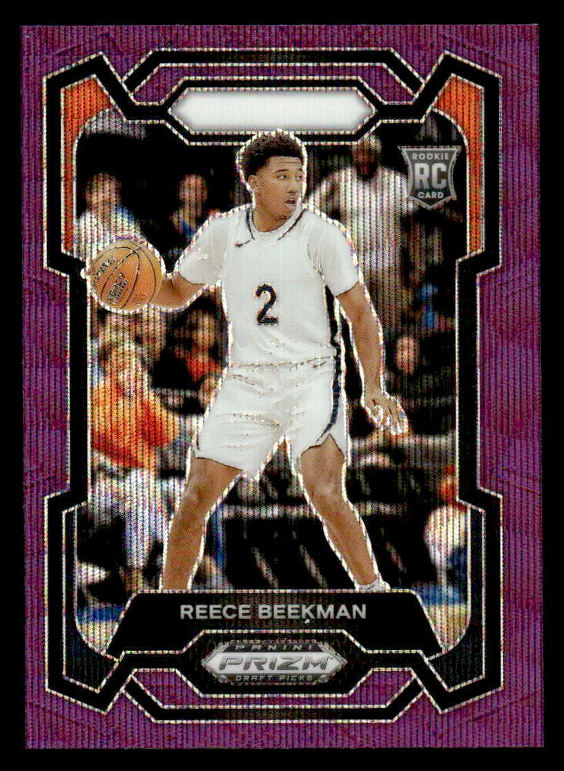 2024 Panini Prizm Draft Picks #83 Reece Beekman Prizms Purple Wave