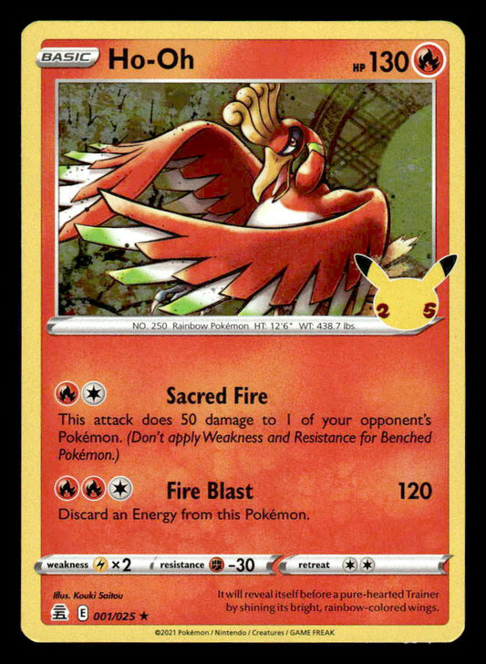 Celebrations #001/025 Ho-Oh Holo Rare