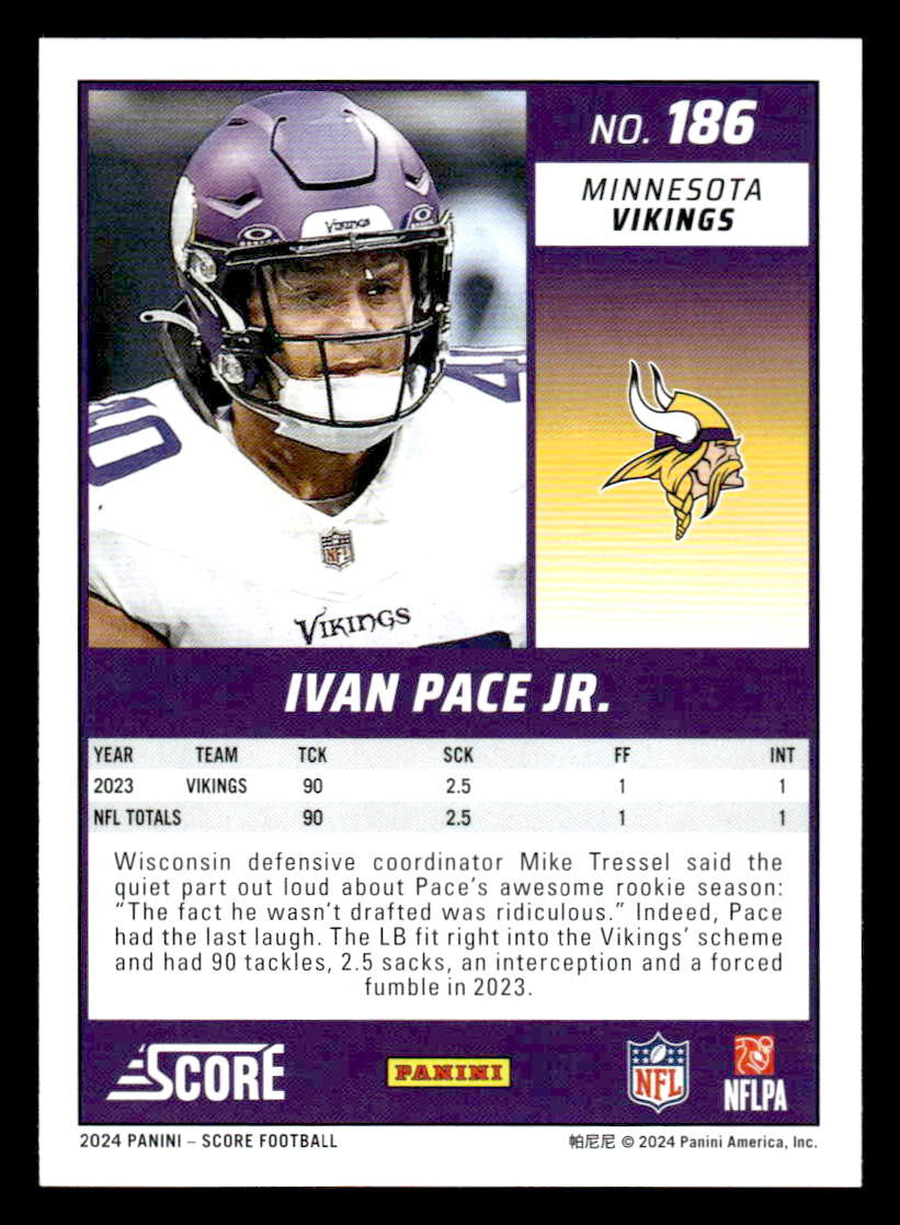 2024 Score #186 Ivan Pace Jr.