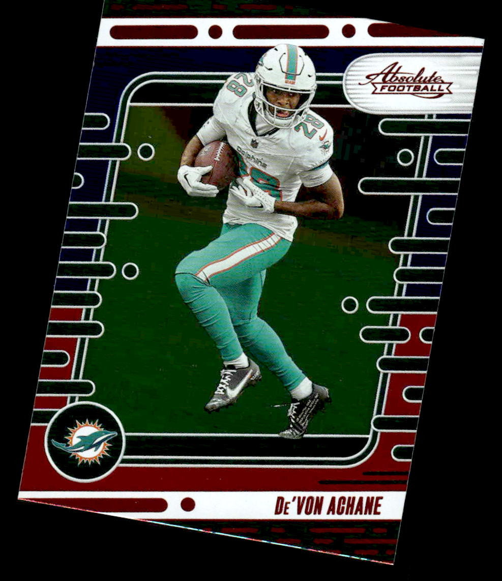 2024 Panini Absolute #67 De'Von Achane Red and Blue