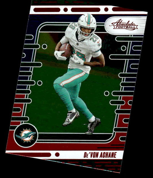 2024 Panini Absolute #67 De'Von Achane Red and Blue