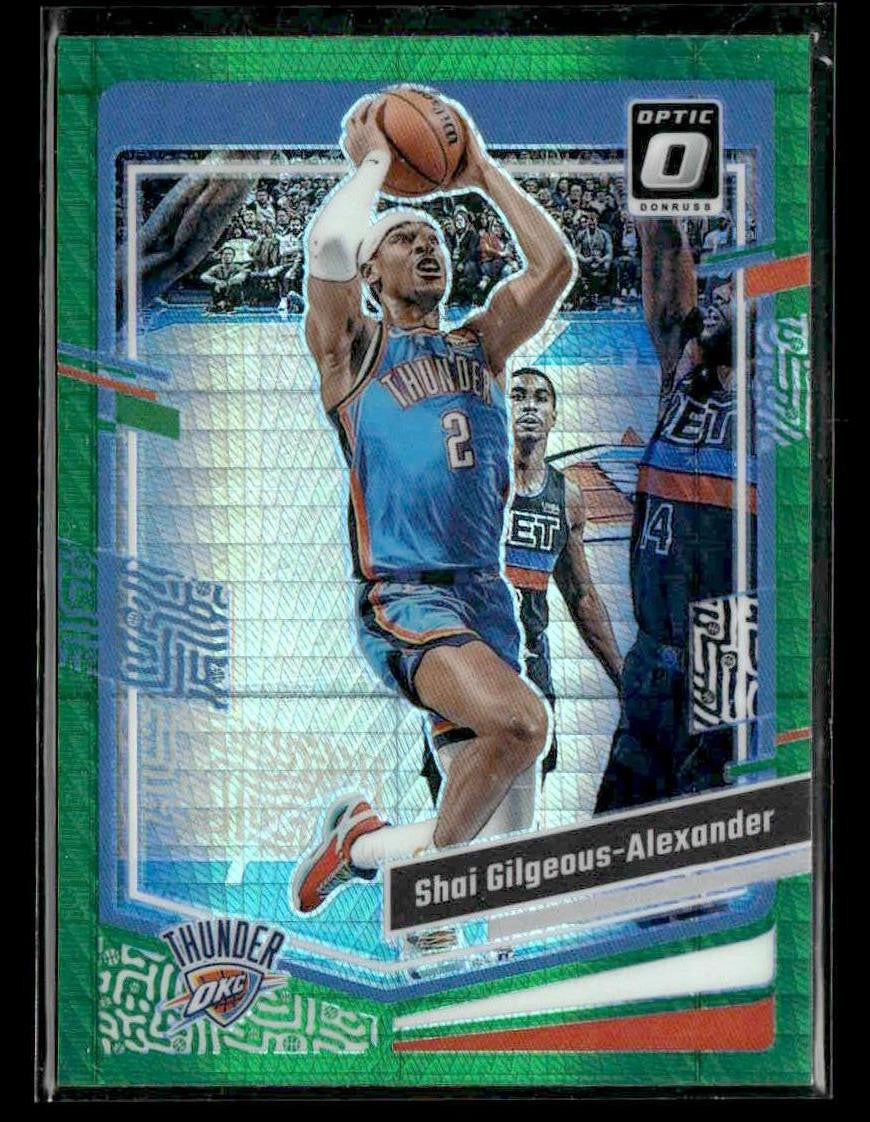 2023-24 Donruss Optic #104 Shai Gilgeous-Alexander Hyper Green