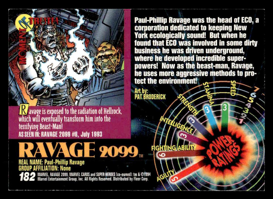 1994 Fleer Marvel Universe #182 Ravage 2099