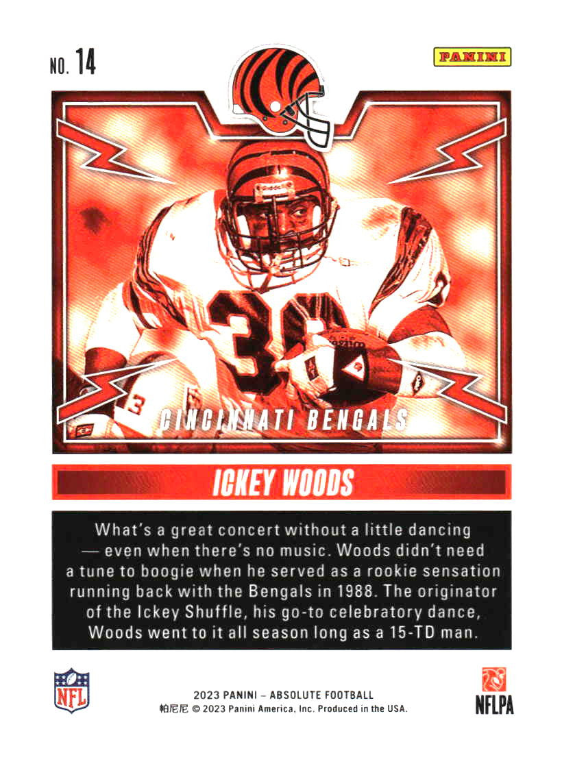 2023 Panini Absolute #14 Ickey Woods Rock Out