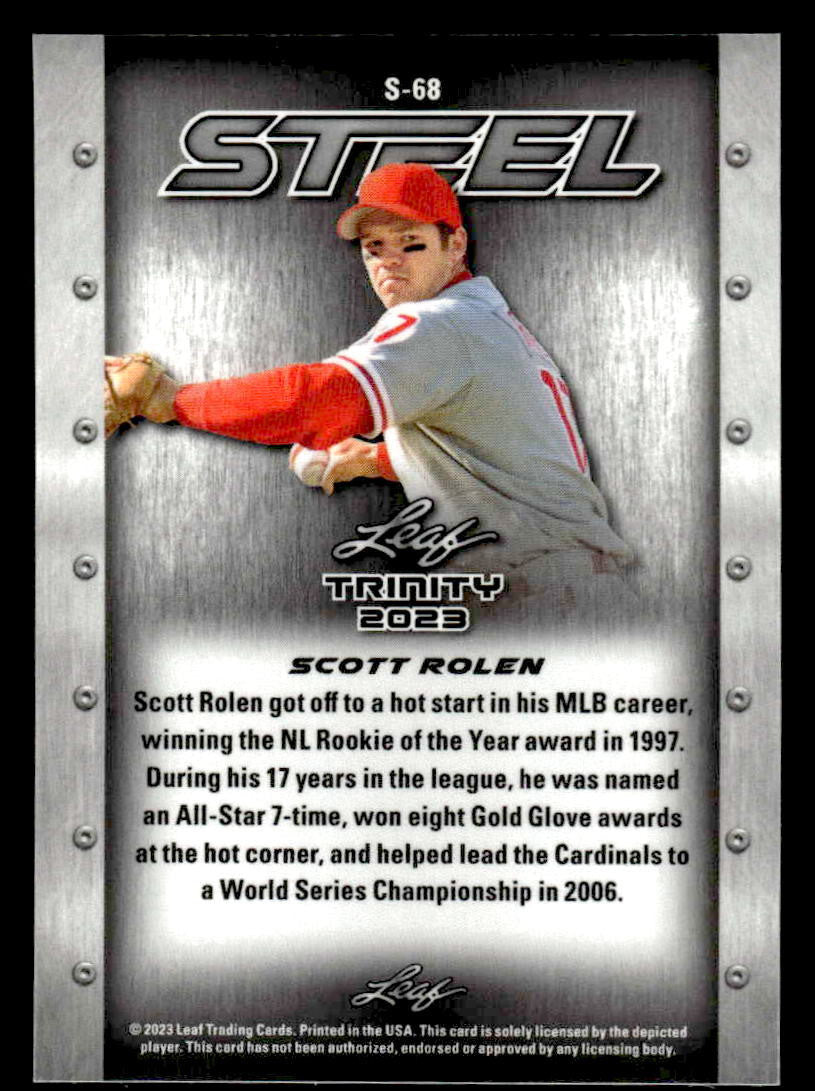 2023 Leaf Trinity #S-68 Scott Rolen Steel Stars and Dots Silver
