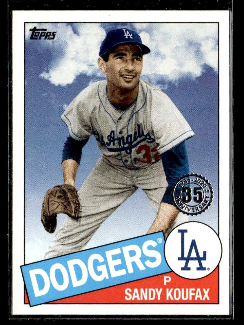 2020 Topps #85-55 Sandy Koufax 1985 Topps Baseball 35th Anniversary (Series One)