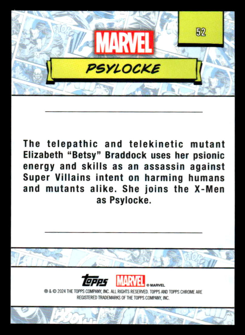 2024 Topps Chrome Marvel #52 Psylocke