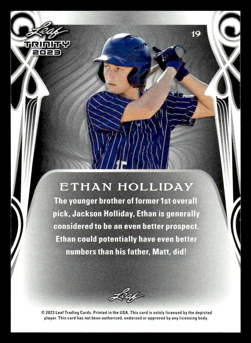2023 Leaf Trinity #19 Ethan Holliday