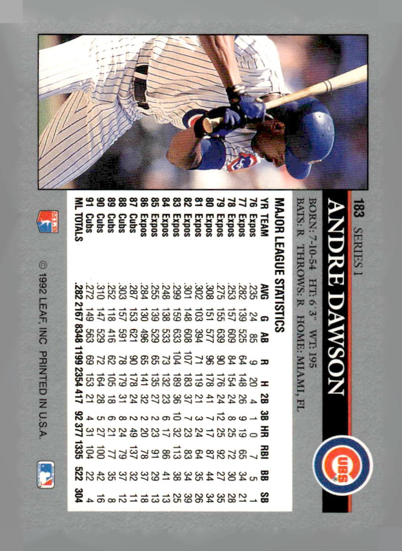 1992 Leaf #183 Andre Dawson