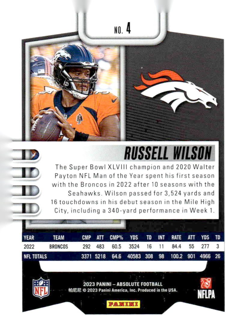 2023 Panini Absolute #4 Russell Wilson Retail