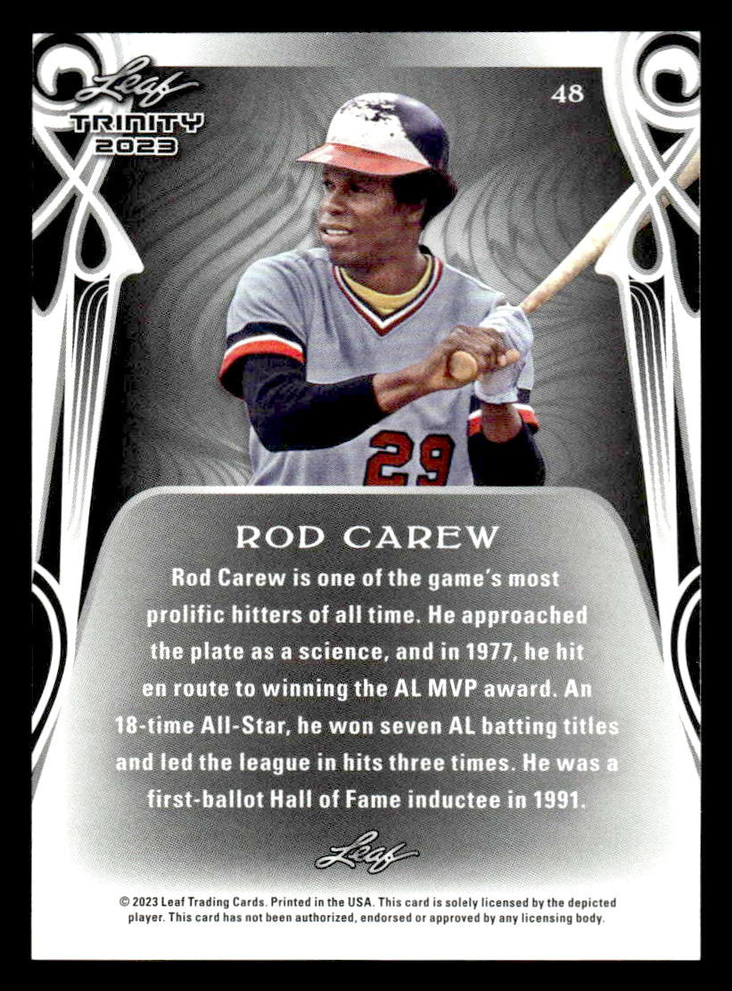 2023 Leaf Trinity #48 Rod Carew