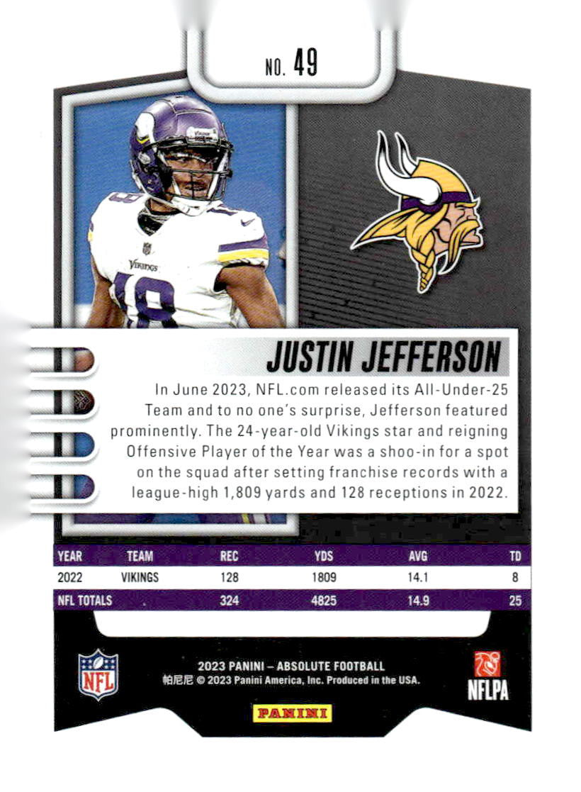 2023 Panini Absolute #49 Justin Jefferson Retail