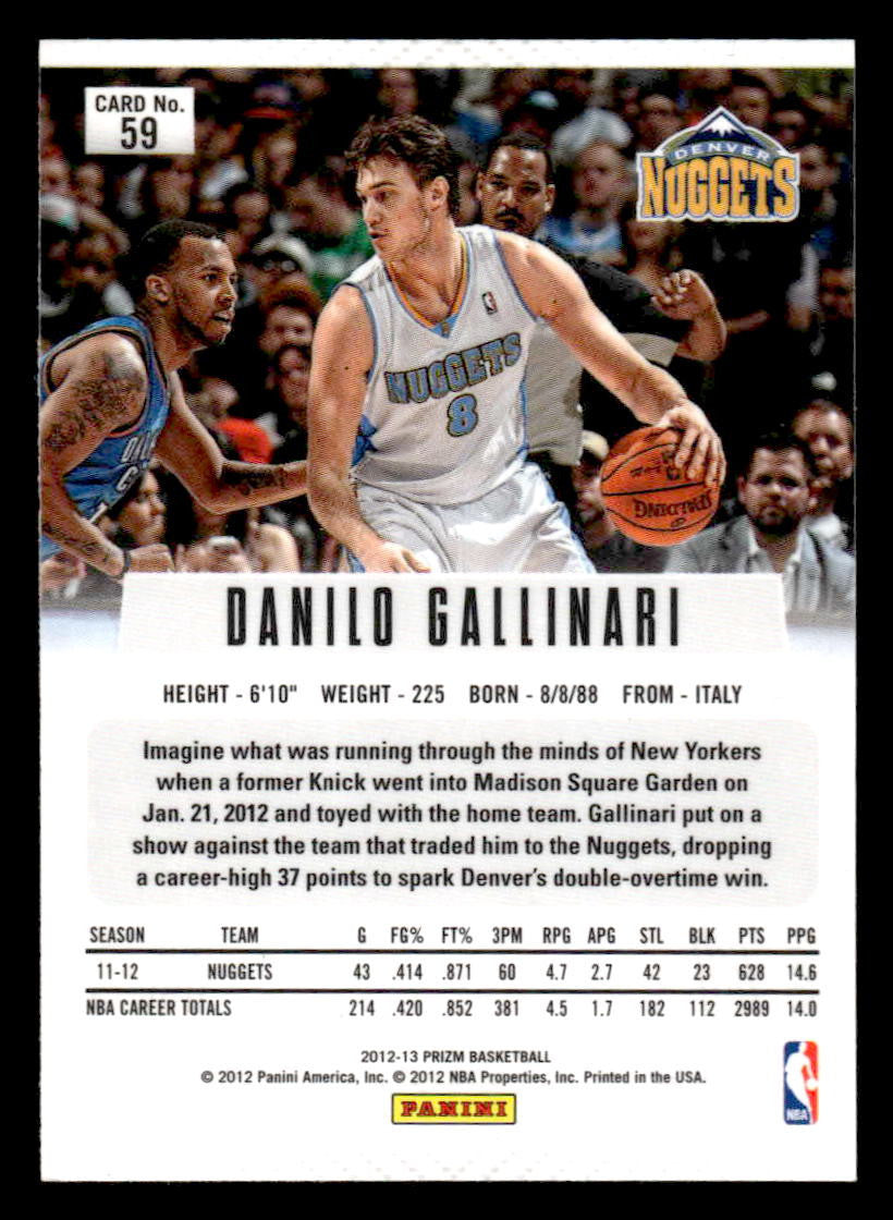 2012-13 Panini Prizm #59 Danilo Gallinari