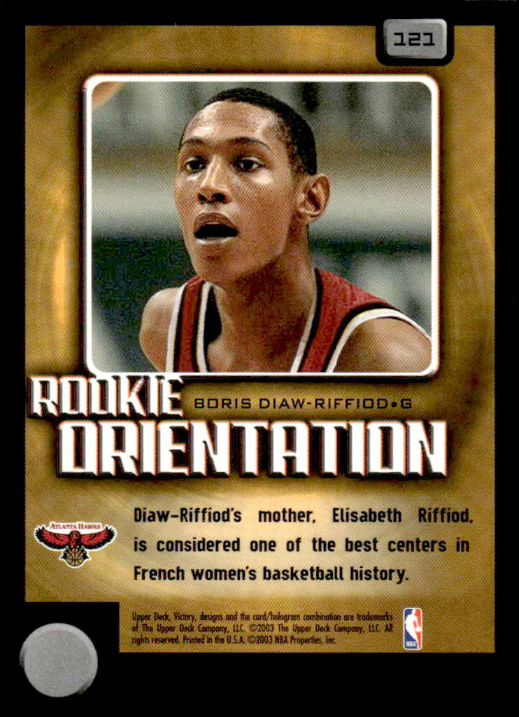 2003-04 Upper Deck Victory #121 Boris Diaw-Riffiod
