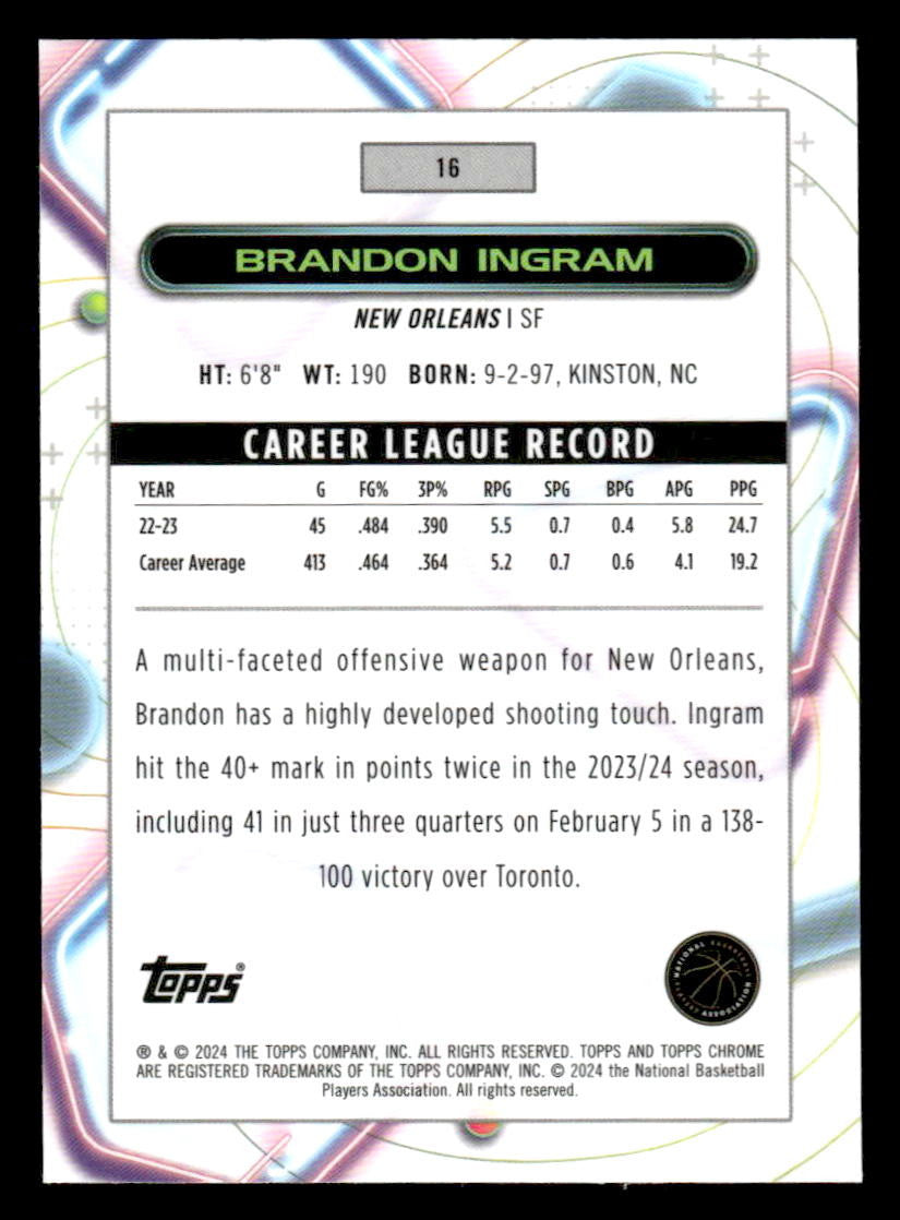 2023-24 Topps Chrome Cosmic #16 Brandon Ingram